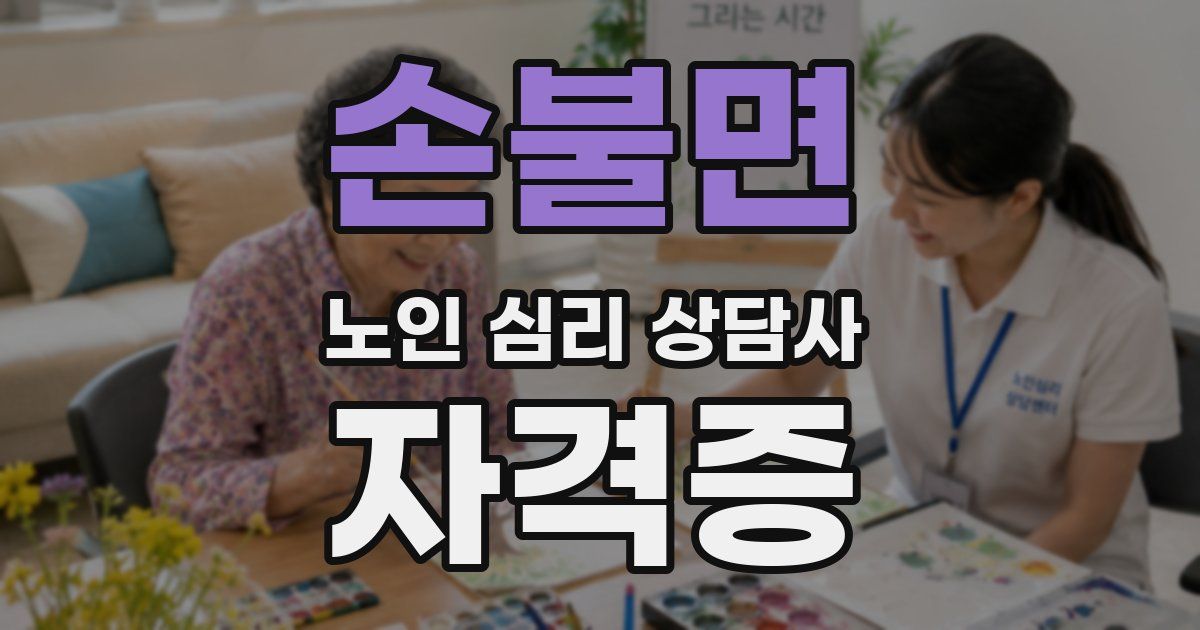 손불면 노인 심리 상담사 자격증