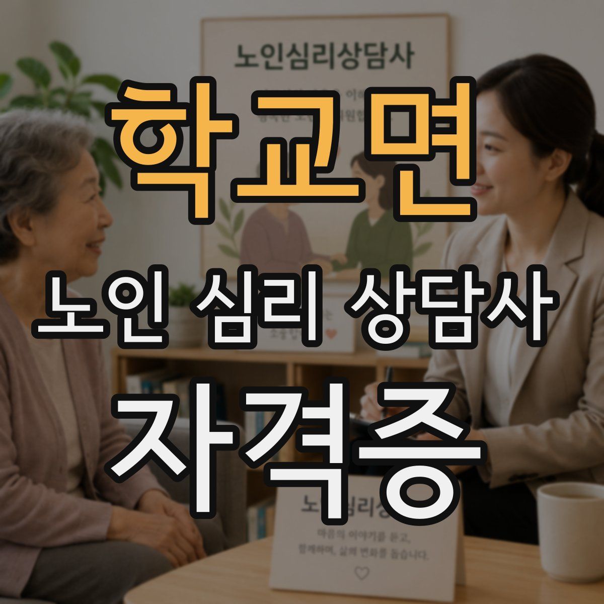 학교면 노인 심리 상담사 자격증