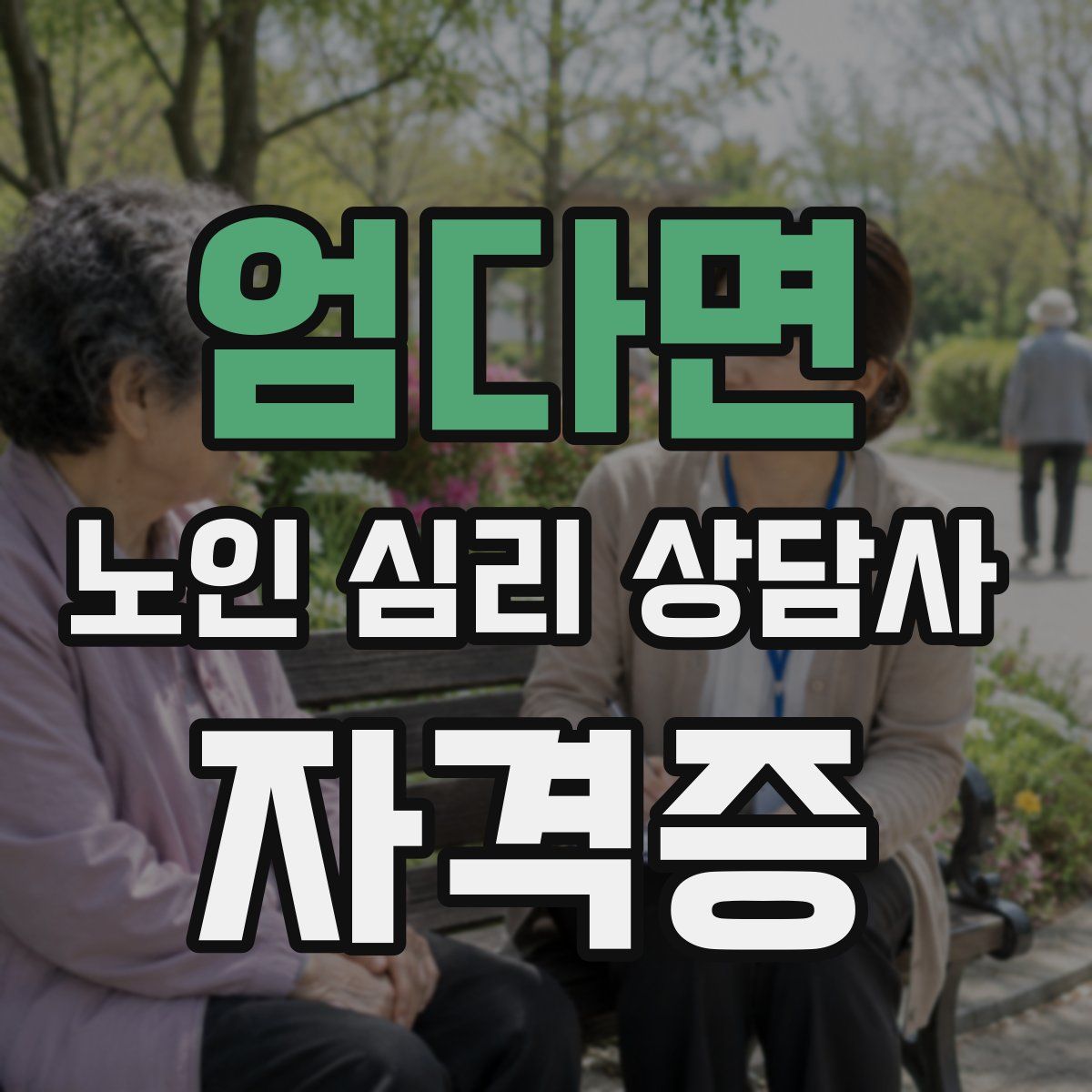 엄다면 노인 심리 상담사 자격증