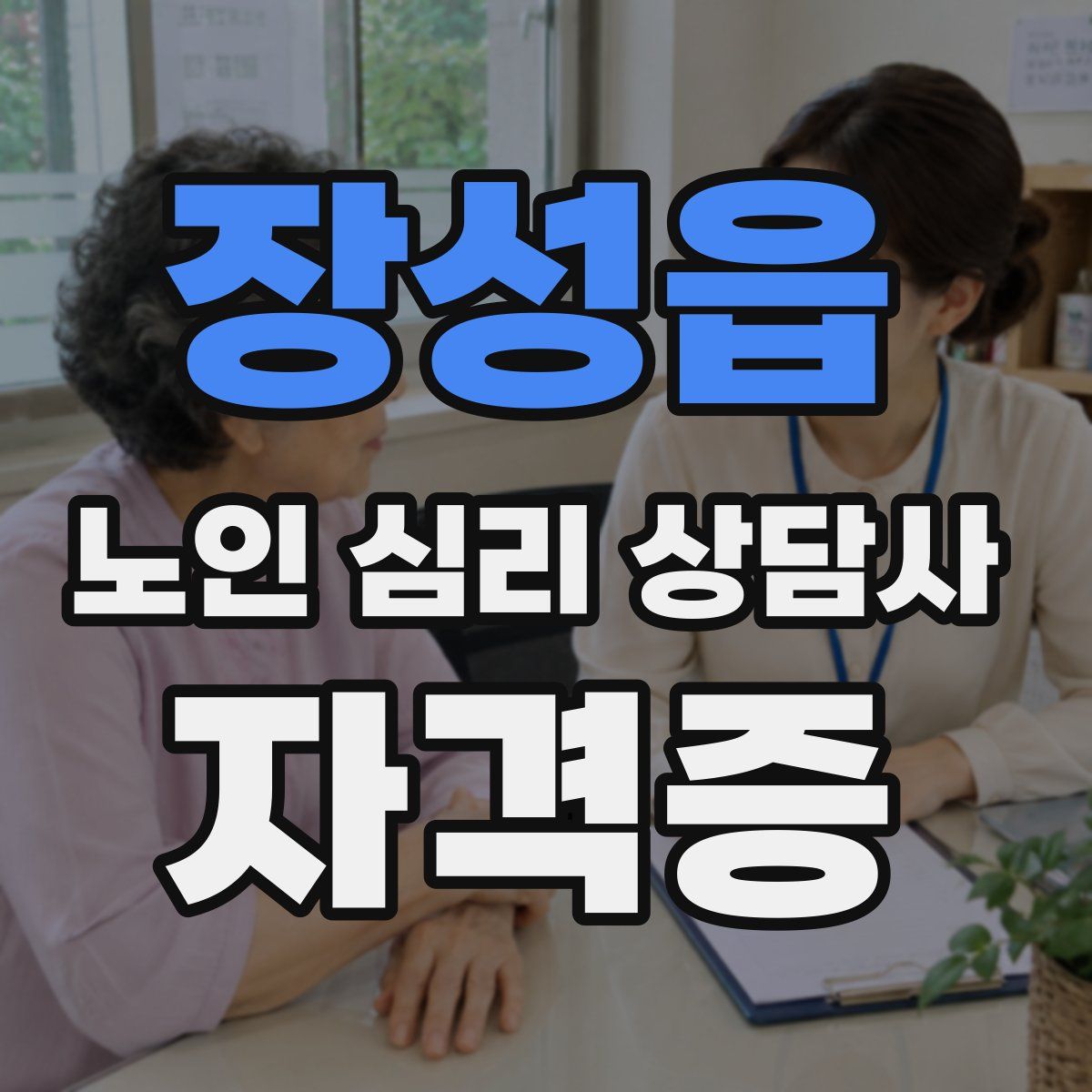 장성읍 노인 심리 상담사 자격증