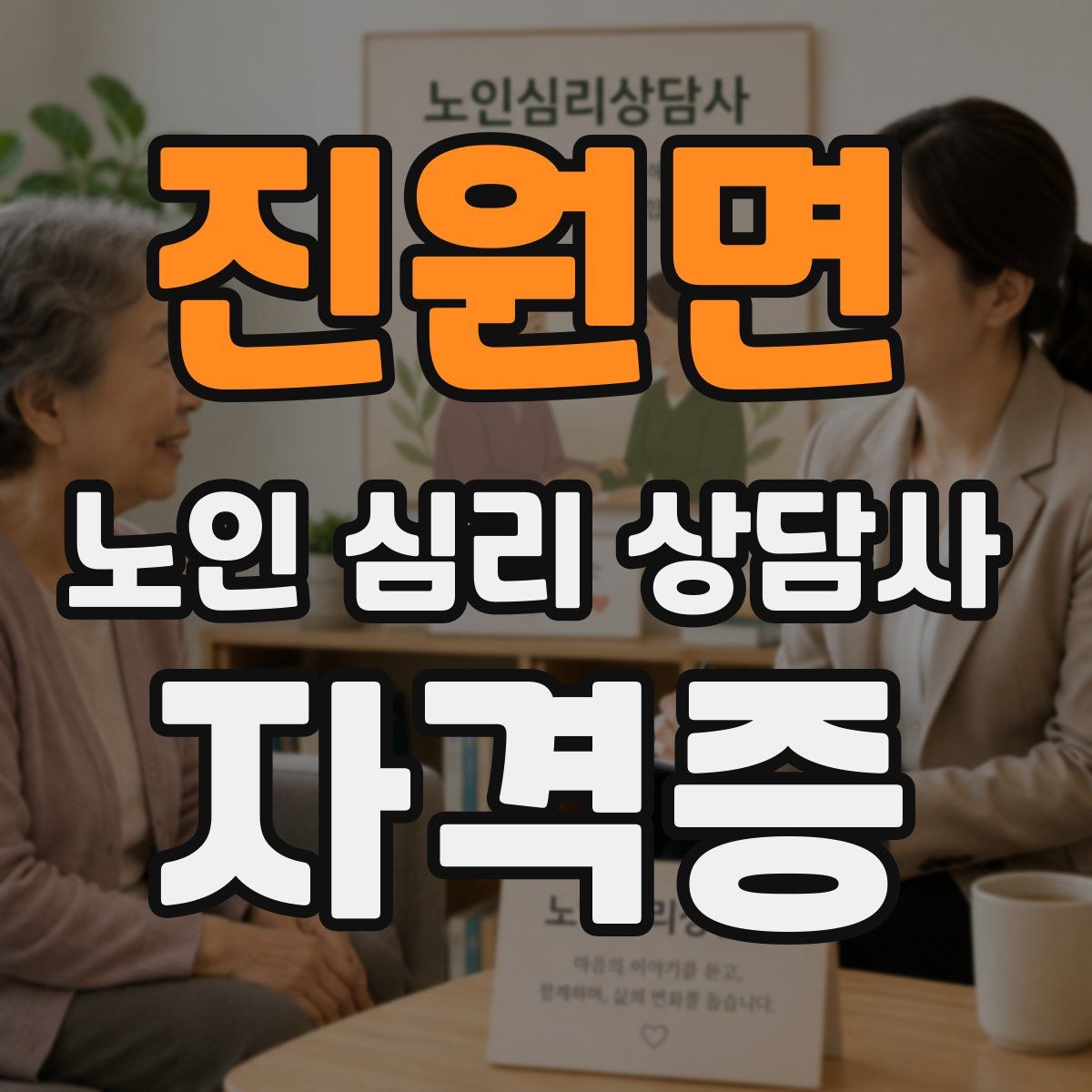 진원면 노인 심리 상담사 자격증