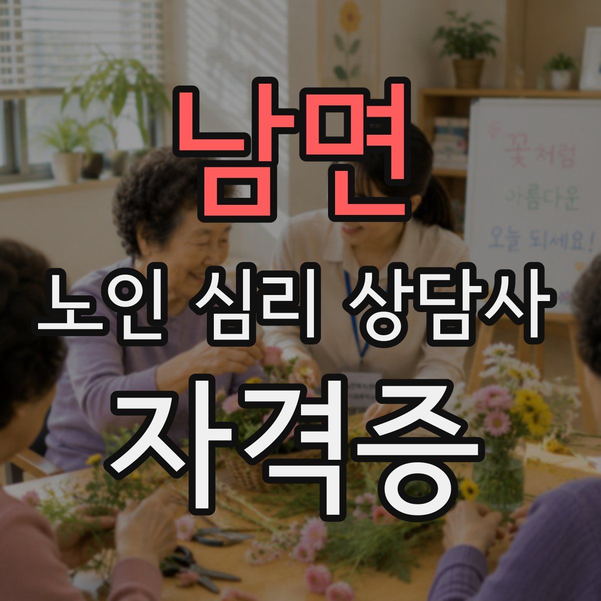 남면 노인 심리 상담사 자격증
