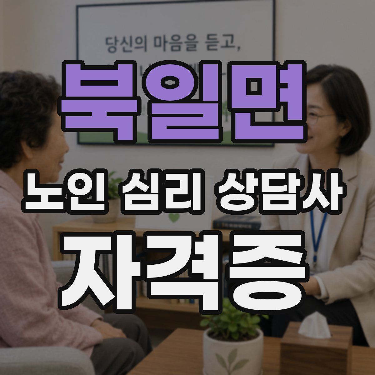 북일면 노인 심리 상담사 자격증