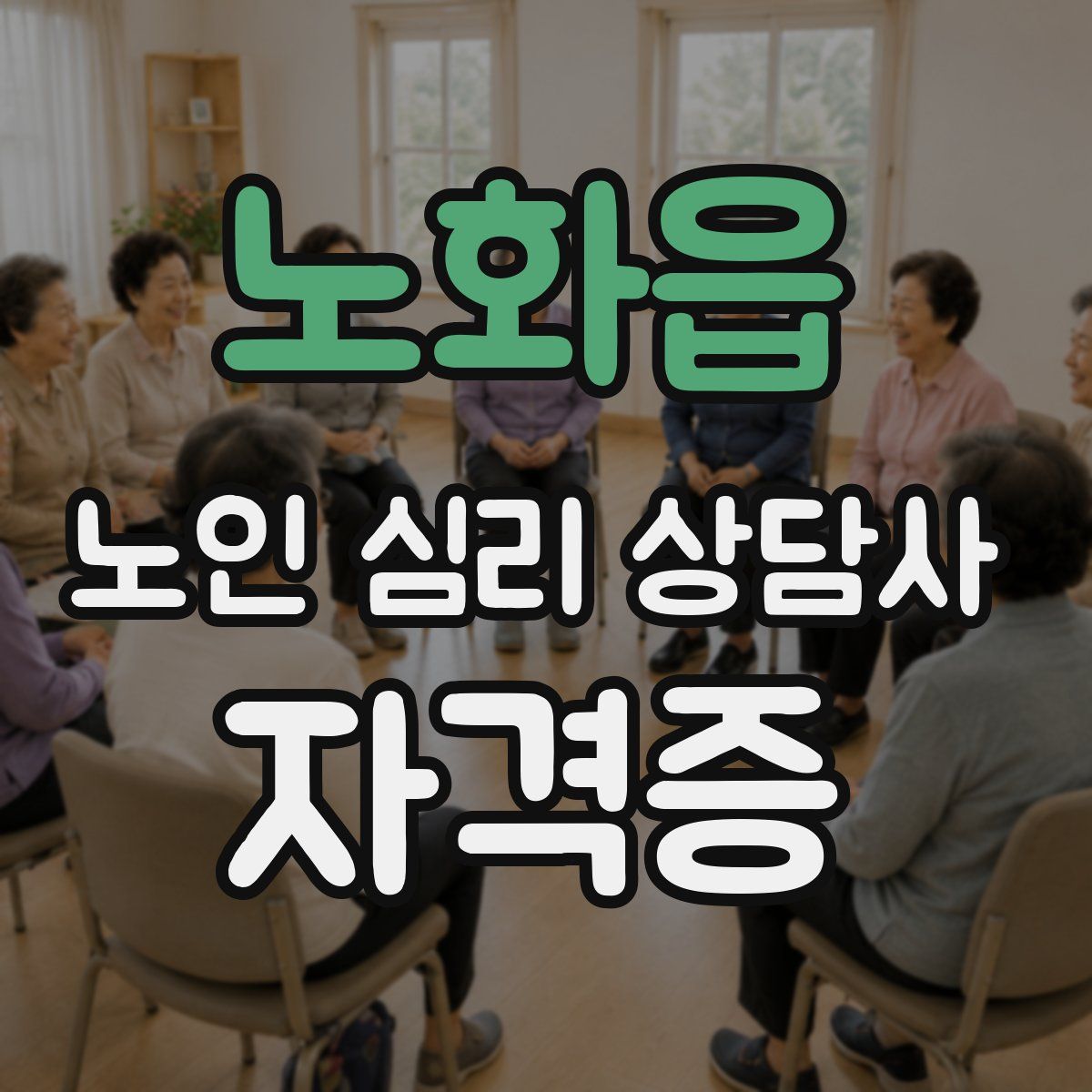 노화읍 노인 심리 상담사 자격증