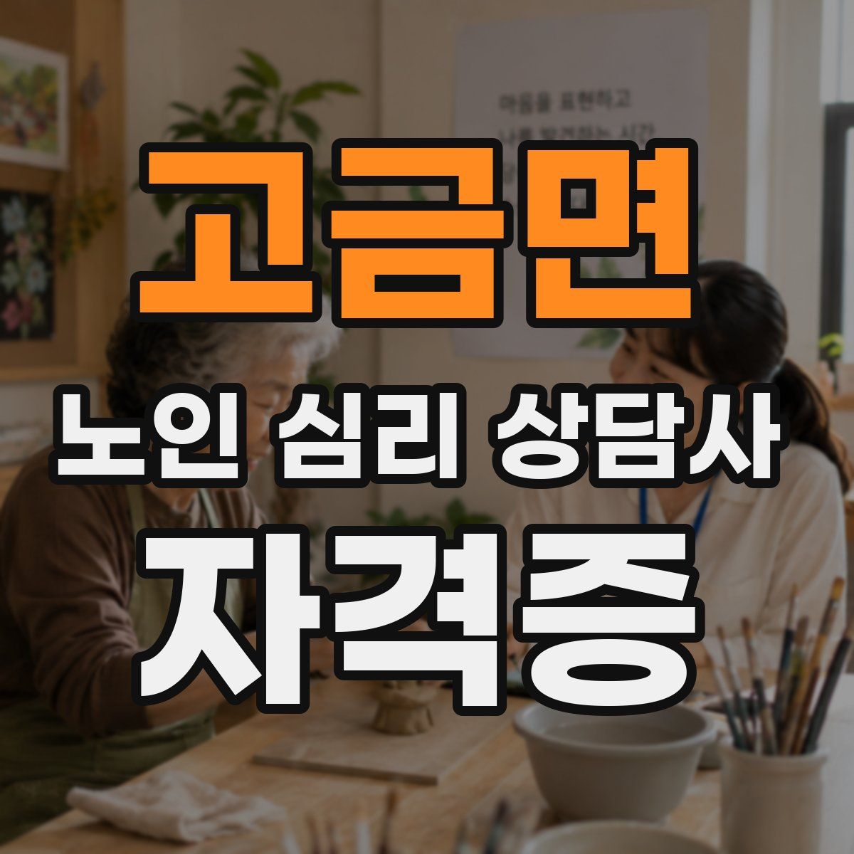 고금면 노인 심리 상담사 자격증