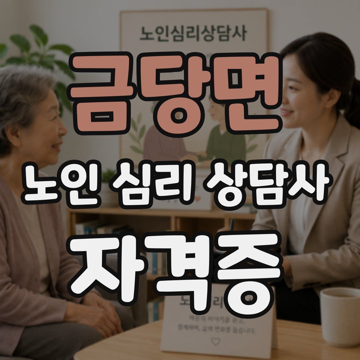 금당면 노인 심리 상담사 자격증
