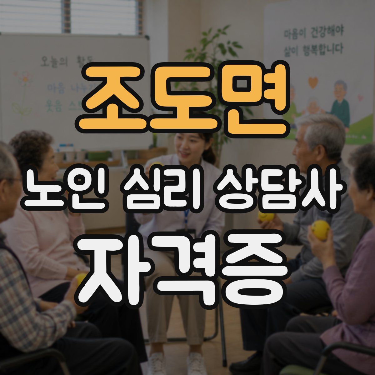 조도면 노인 심리 상담사 자격증