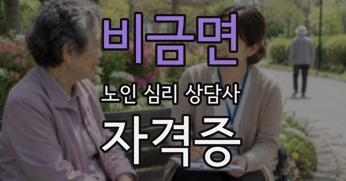 비금면 노인 심리 상담사 자격증