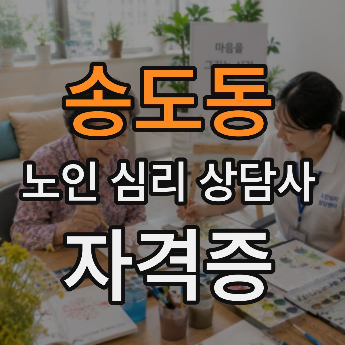 송도동 노인 심리 상담사 자격증