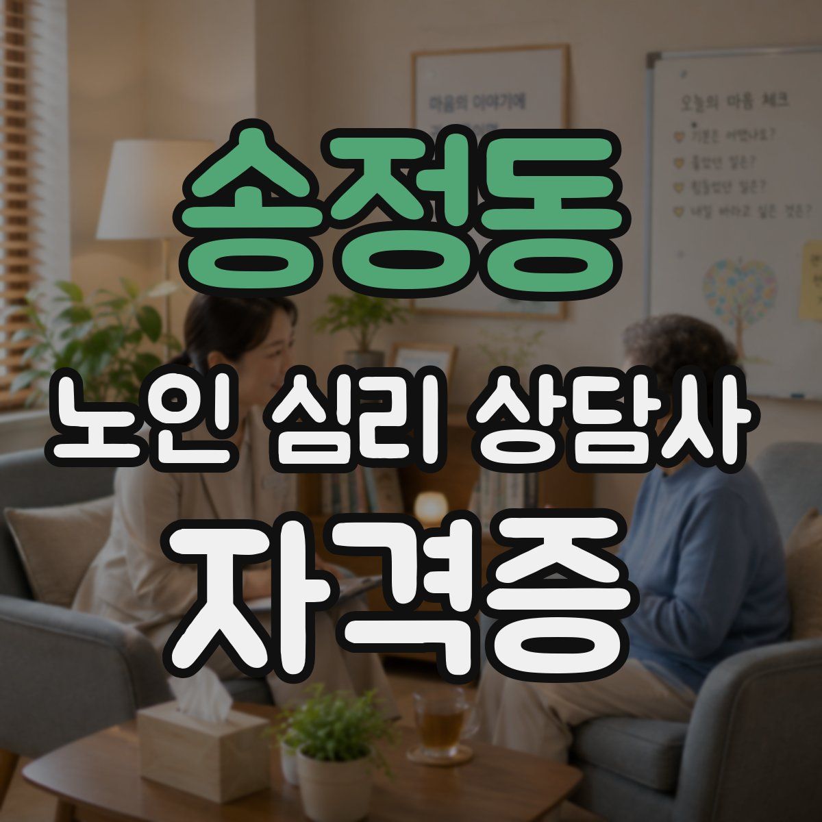송정동 노인 심리 상담사 자격증