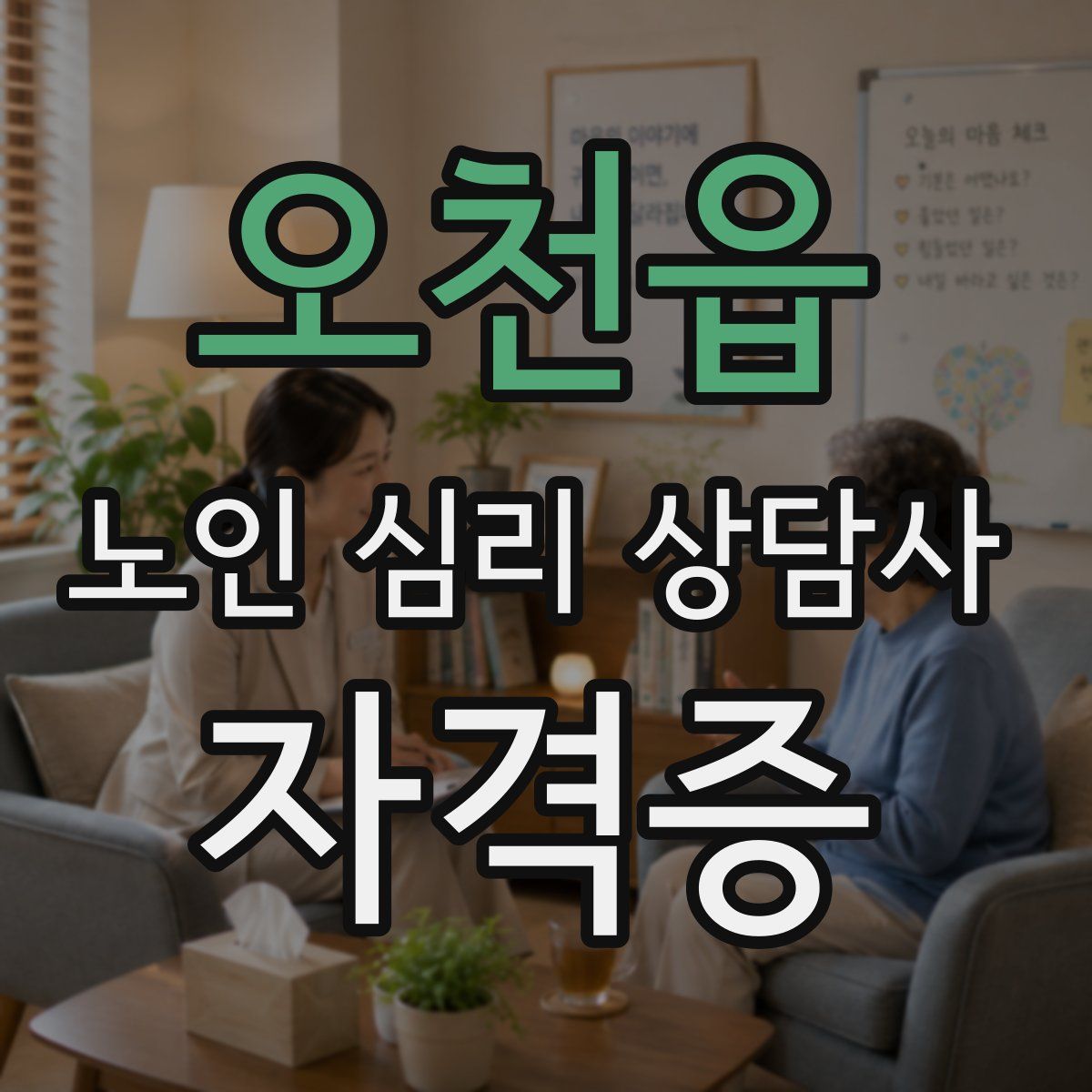 오천읍 노인 심리 상담사 자격증