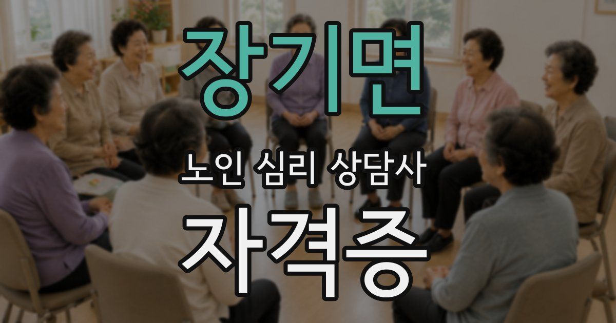 장기면 노인 심리 상담사 자격증