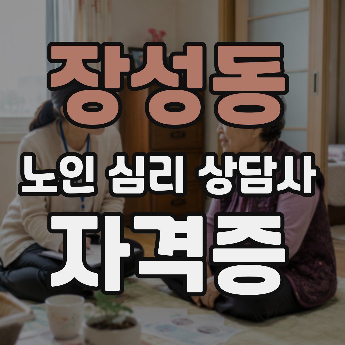 장성동 노인 심리 상담사 자격증
