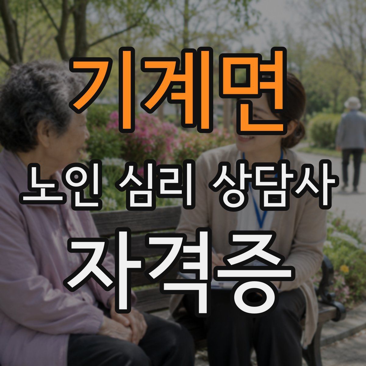 기계면 노인 심리 상담사 자격증