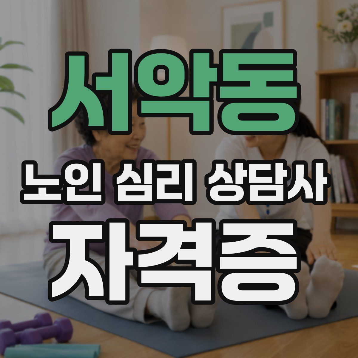 서악동 노인 심리 상담사 자격증