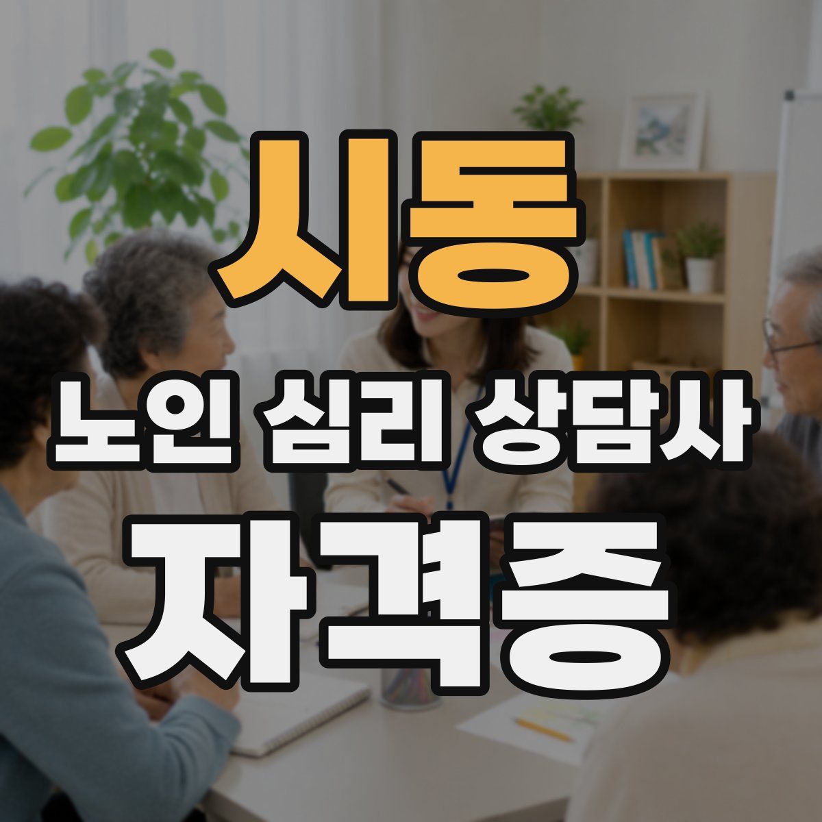 시동 노인 심리 상담사 자격증
