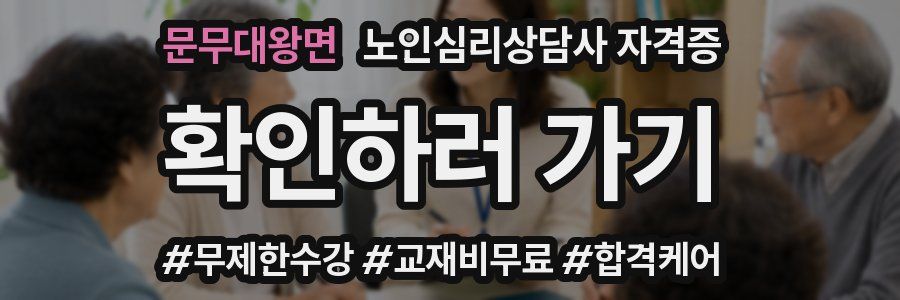 문무대왕면 노인 심리 상담사 자격증