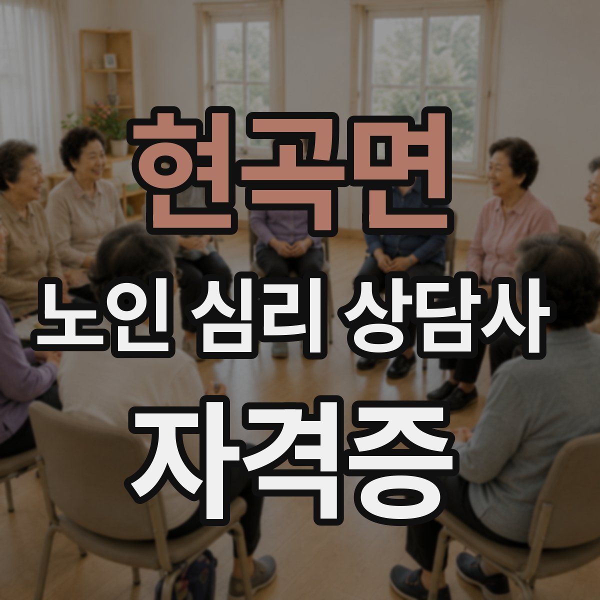 현곡면 노인 심리 상담사 자격증