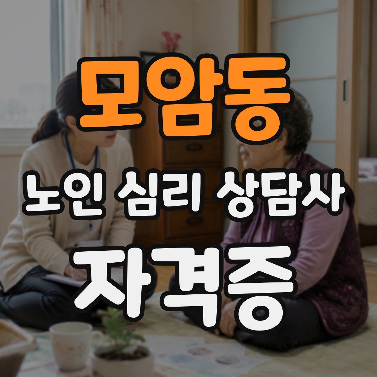 모암동 노인 심리 상담사 자격증