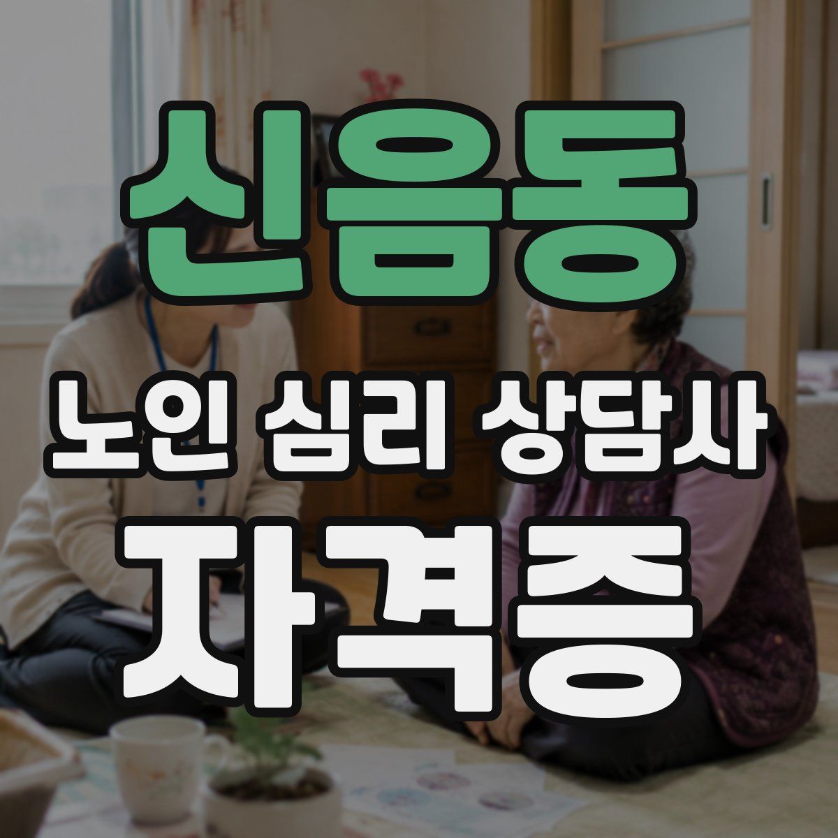 신음동 노인 심리 상담사 자격증