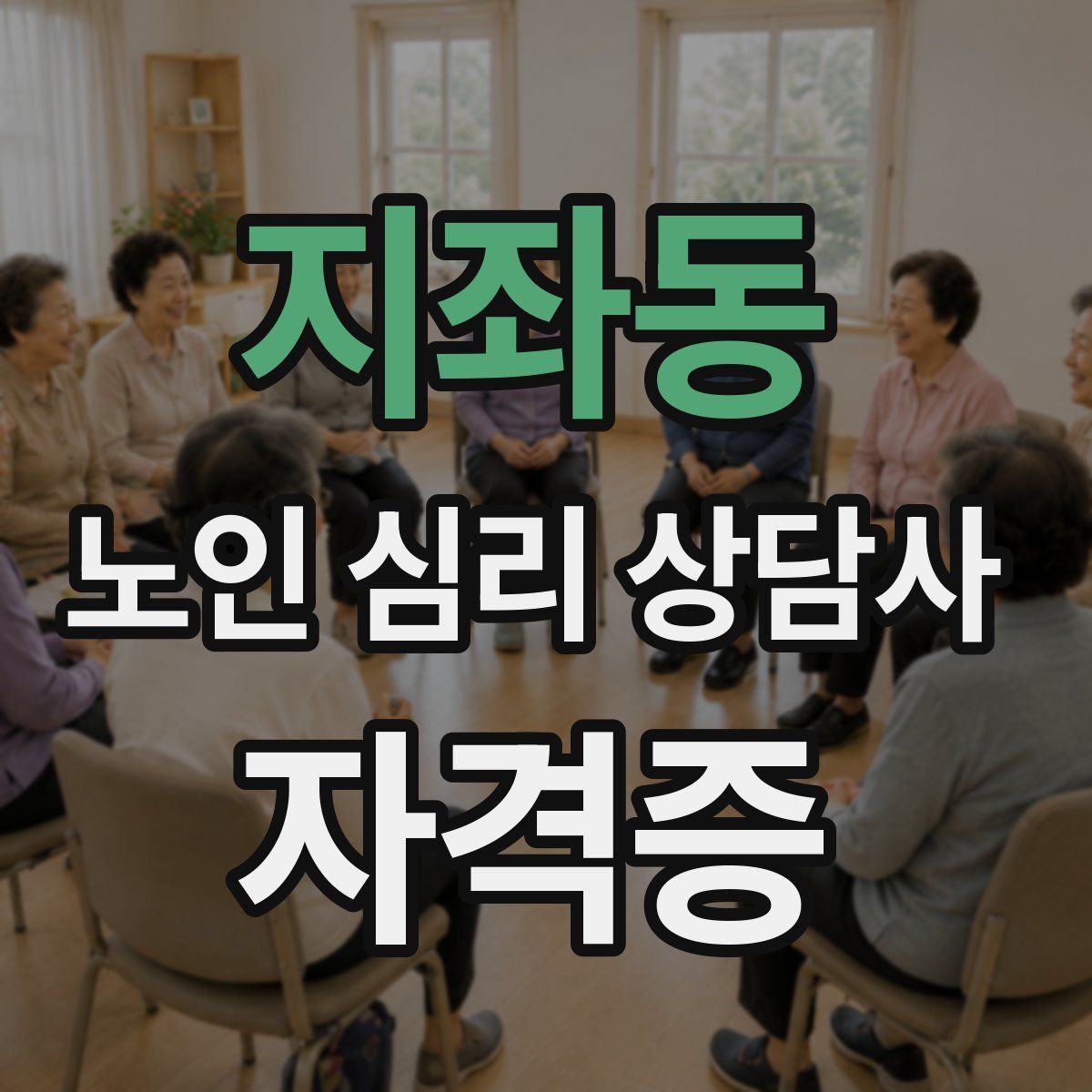 지좌동 노인 심리 상담사 자격증