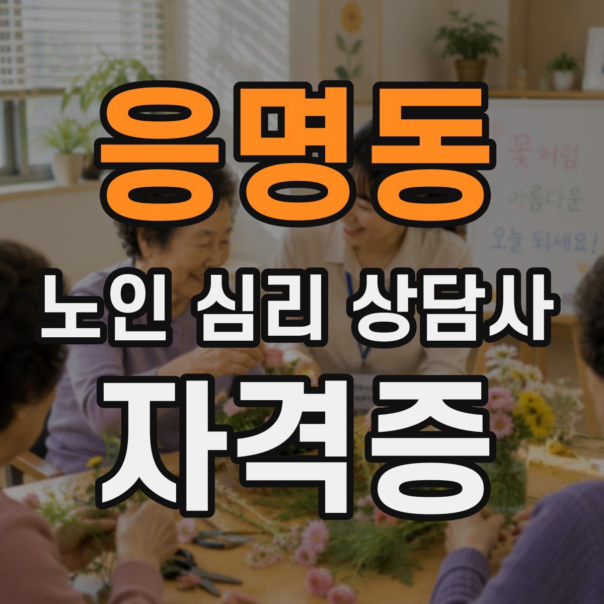 응명동 노인 심리 상담사 자격증