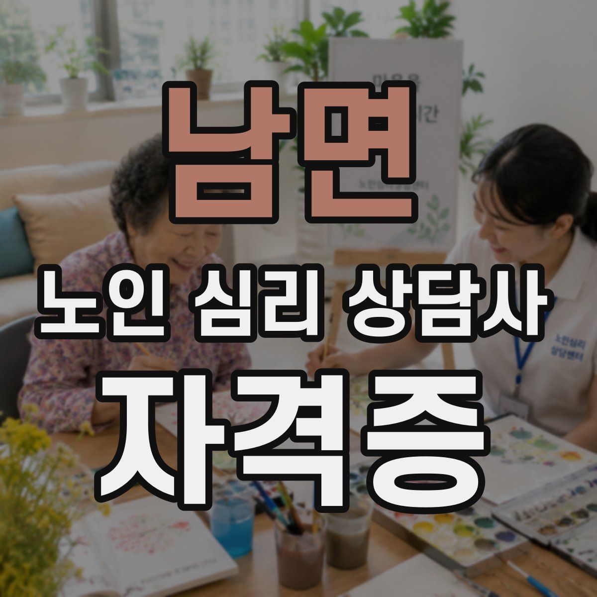 남면 노인 심리 상담사 자격증