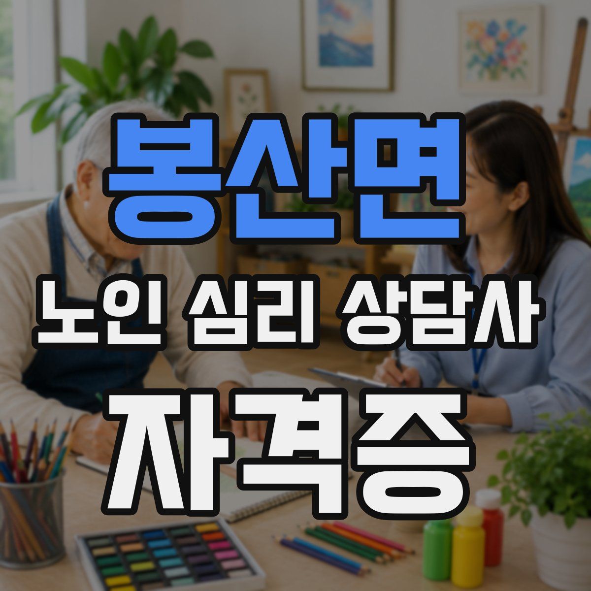봉산면 노인 심리 상담사 자격증