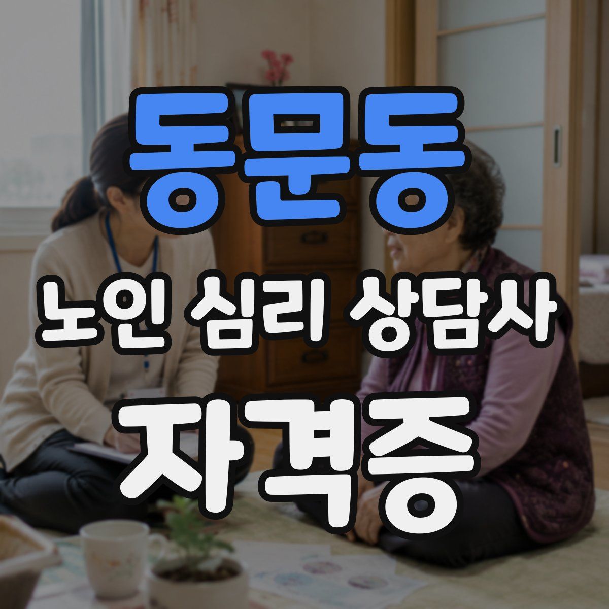 동문동 노인 심리 상담사 자격증