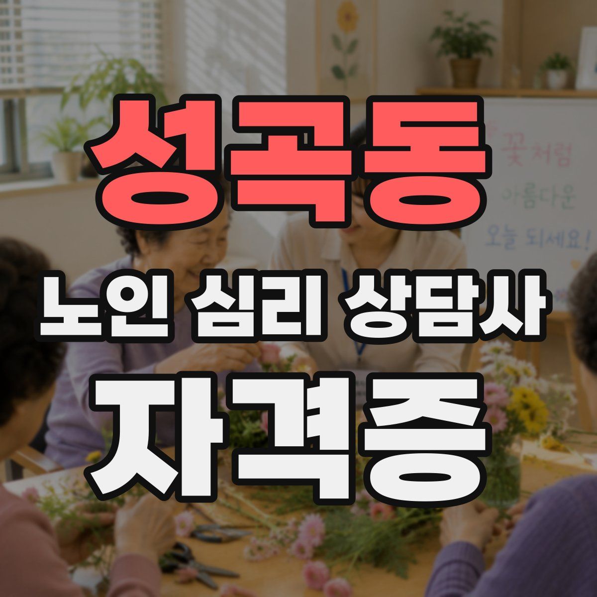 성곡동 노인 심리 상담사 자격증