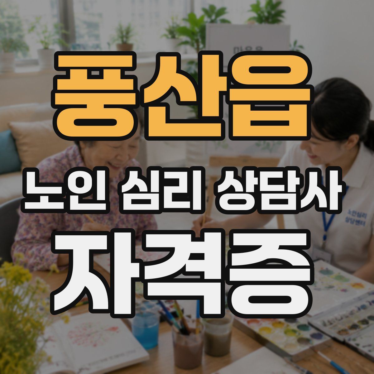 풍산읍 노인 심리 상담사 자격증