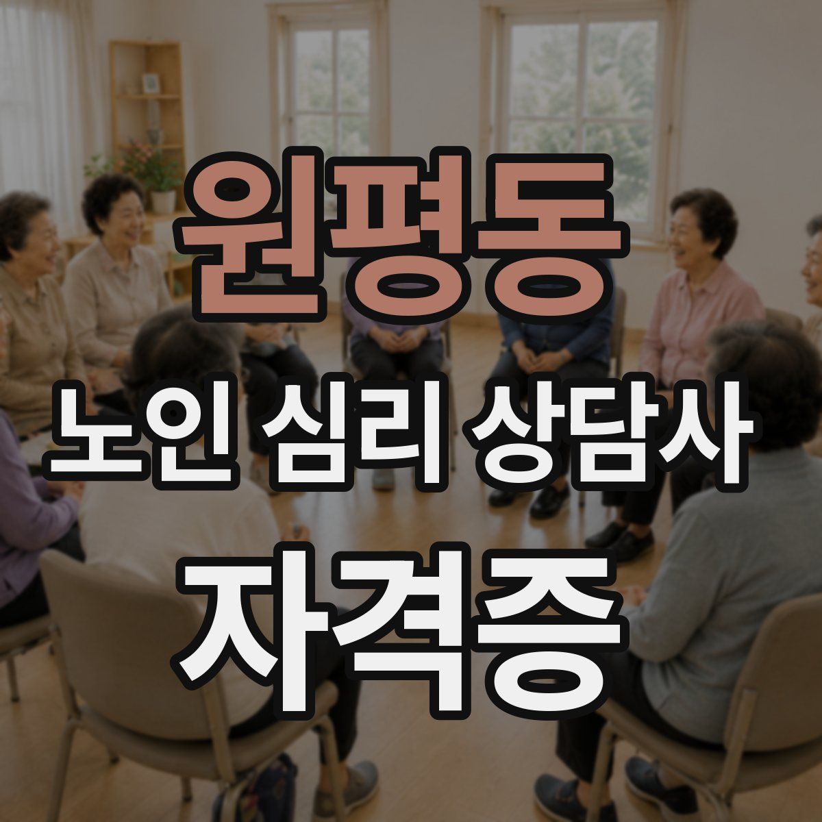 원평동 노인 심리 상담사 자격증