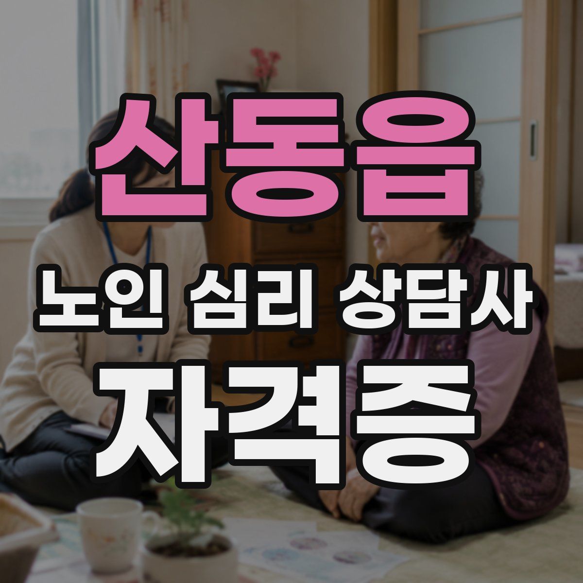 산동읍 노인 심리 상담사 자격증