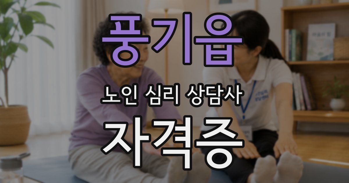 풍기읍 노인 심리 상담사 자격증
