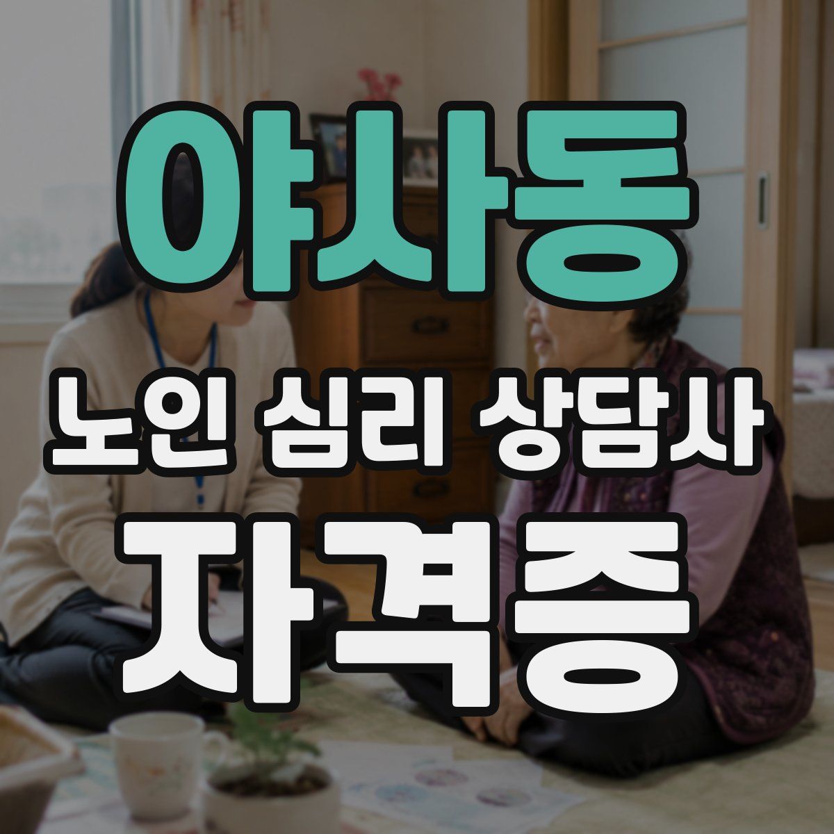야사동 노인 심리 상담사 자격증