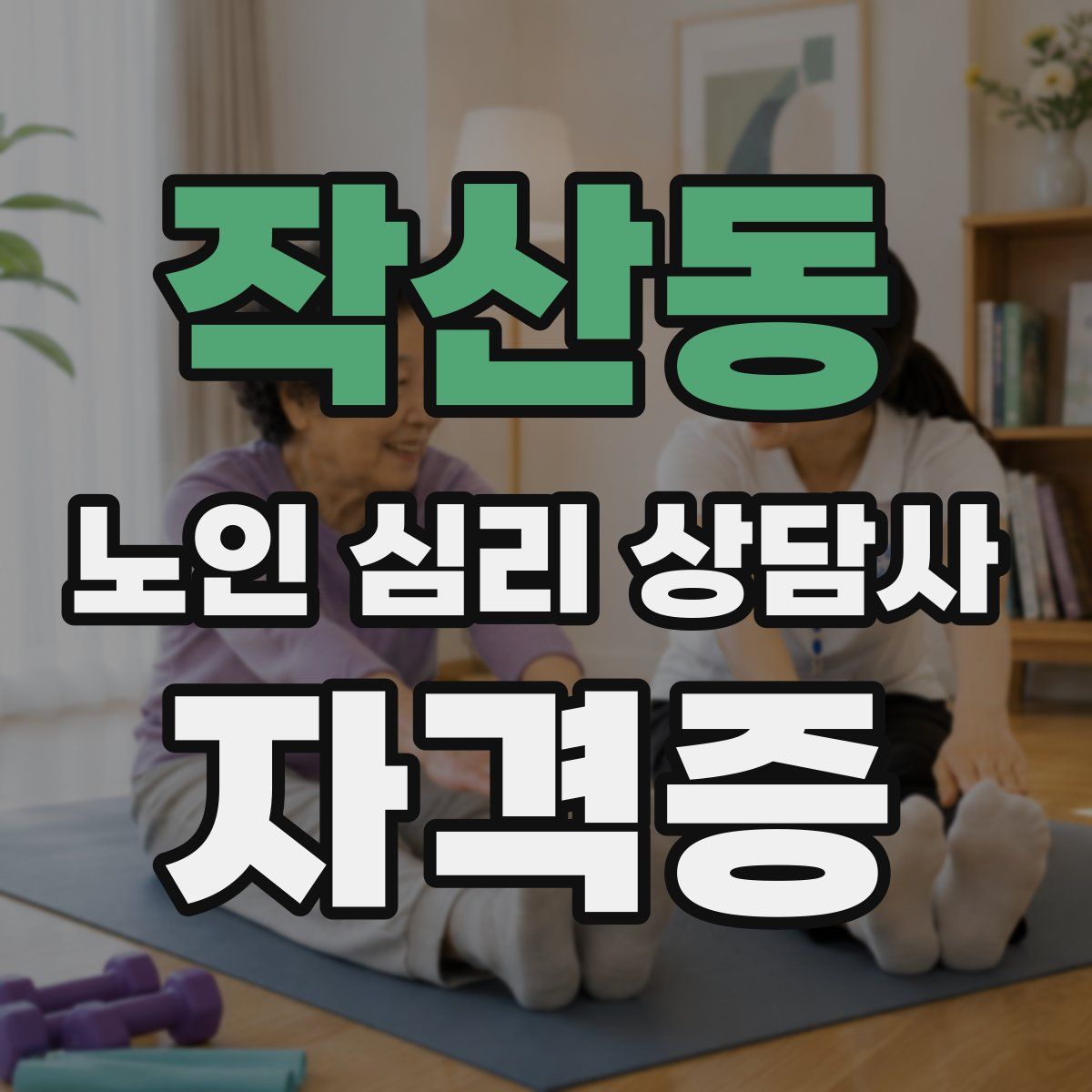 작산동 노인 심리 상담사 자격증