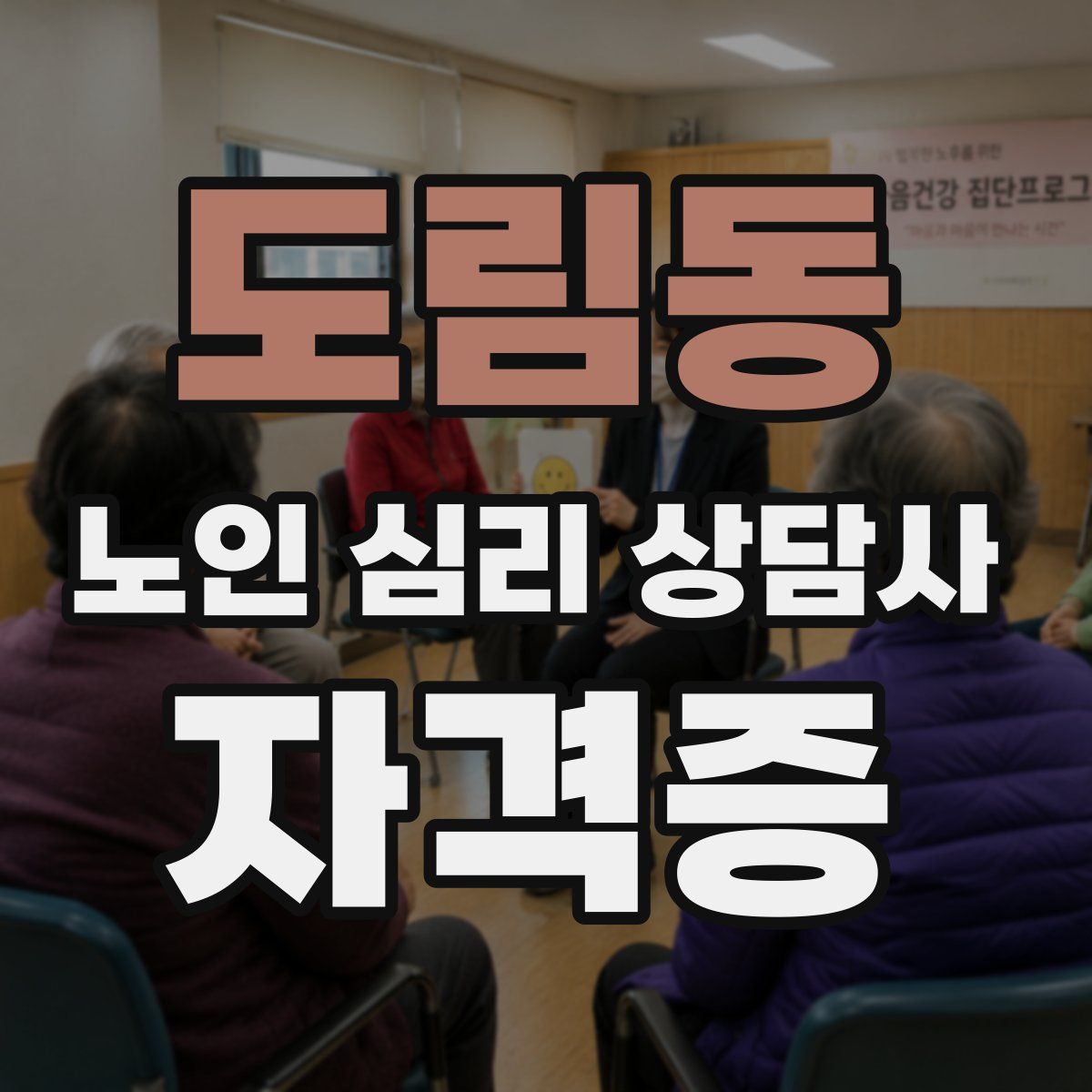도림동 노인 심리 상담사 자격증