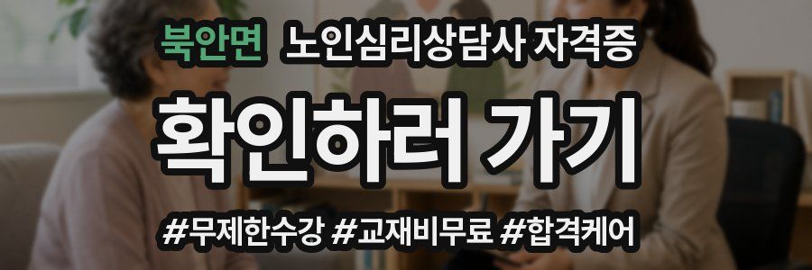 북안면 노인 심리 상담사 자격증
