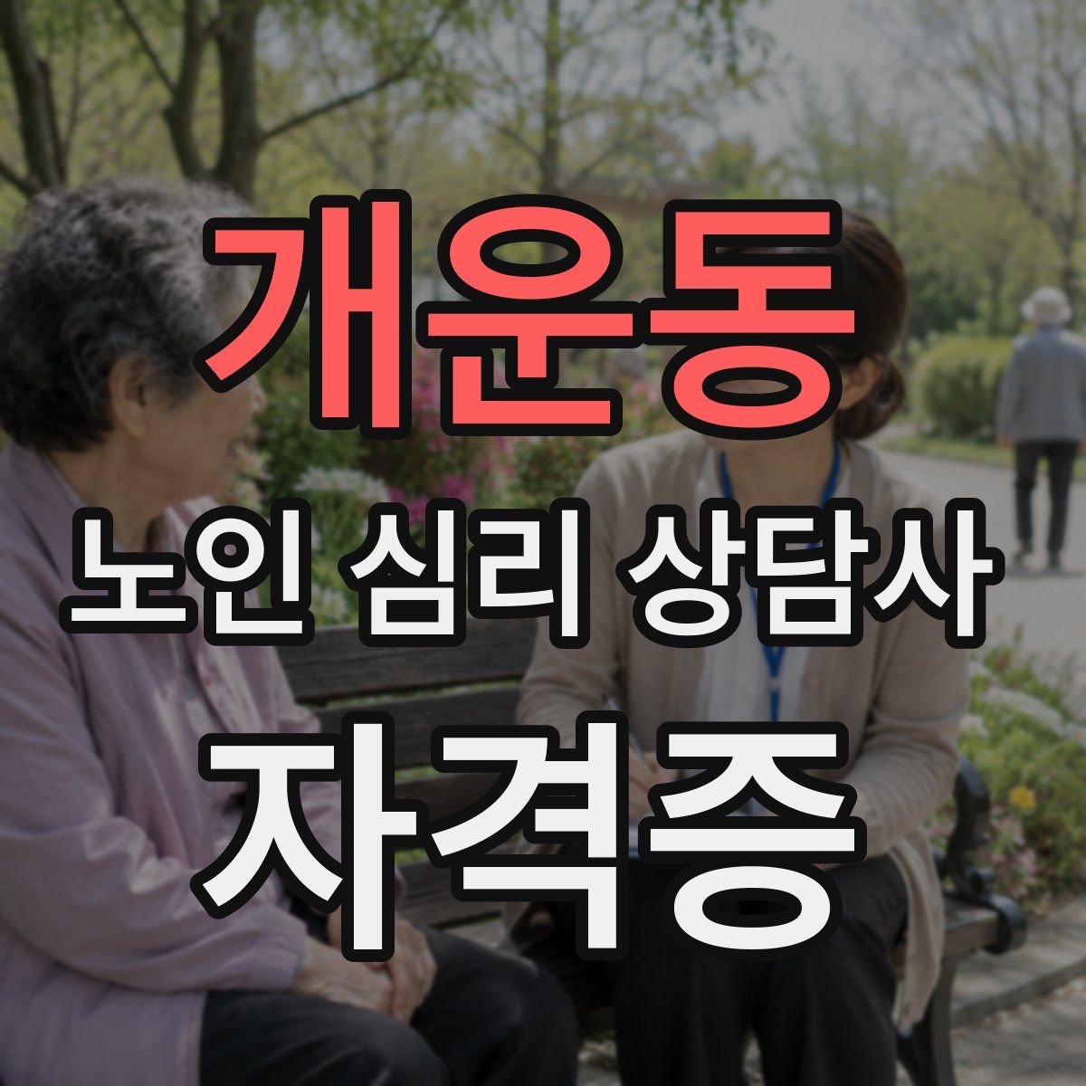 개운동 노인 심리 상담사 자격증