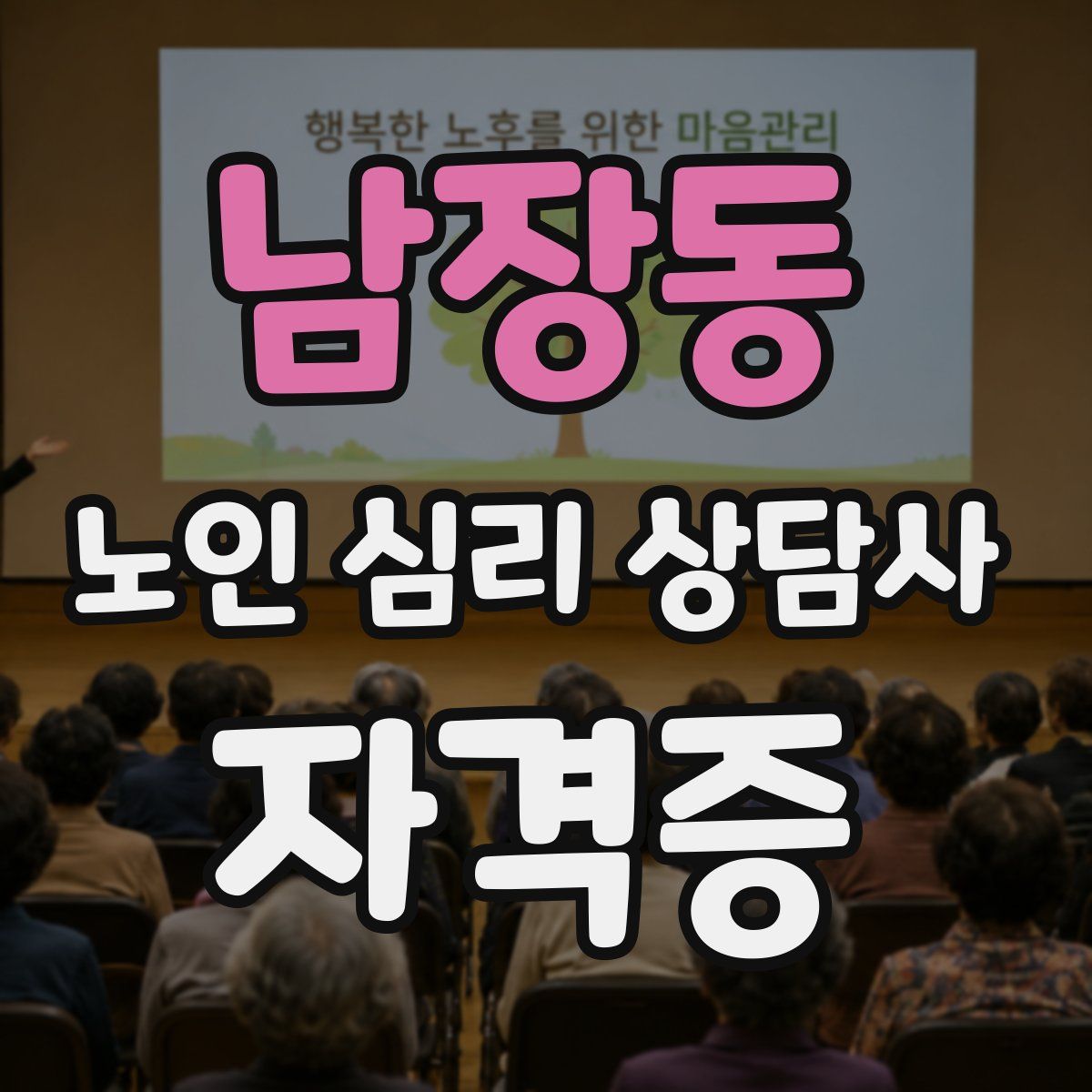 남장동 노인 심리 상담사 자격증