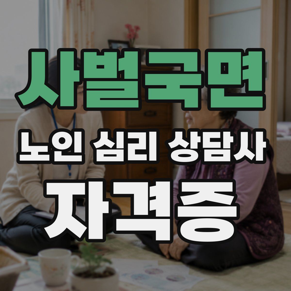 사벌국면 노인 심리 상담사 자격증