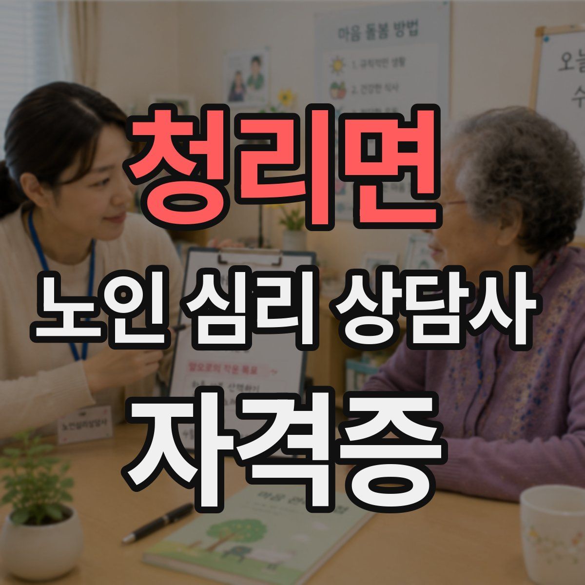 청리면 노인 심리 상담사 자격증