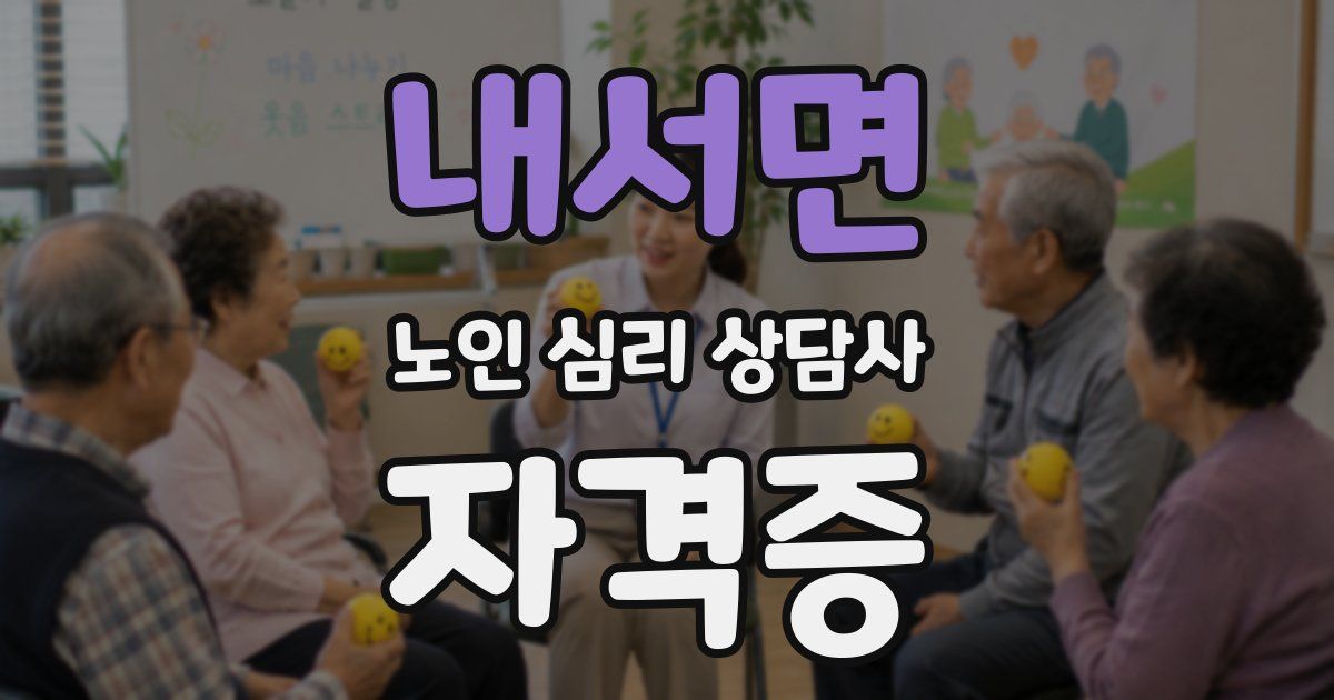 내서면 노인 심리 상담사 자격증
