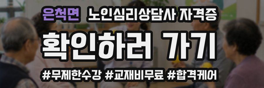 은척면 노인 심리 상담사 자격증