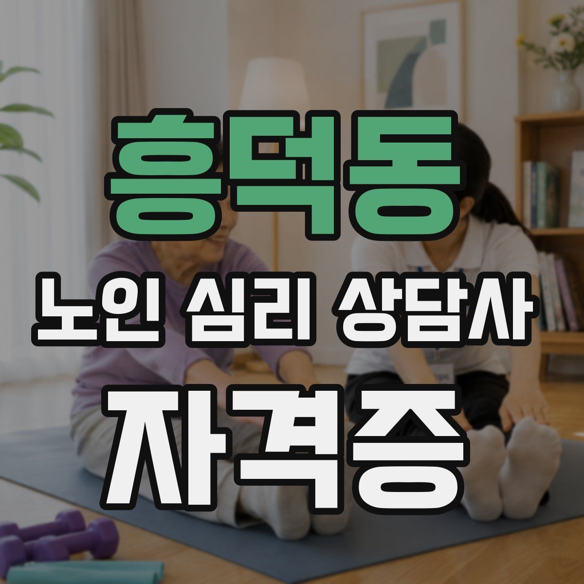 흥덕동 노인 심리 상담사 자격증