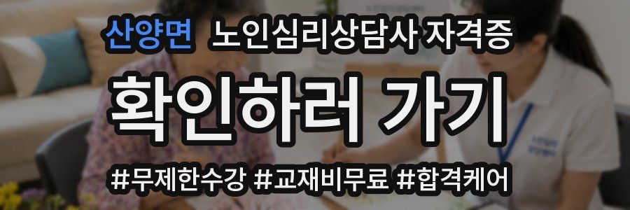 산양면 노인 심리 상담사 자격증
