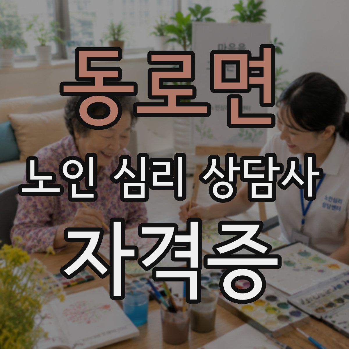 동로면 노인 심리 상담사 자격증