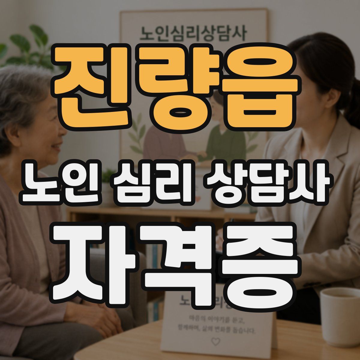 진량읍 노인 심리 상담사 자격증