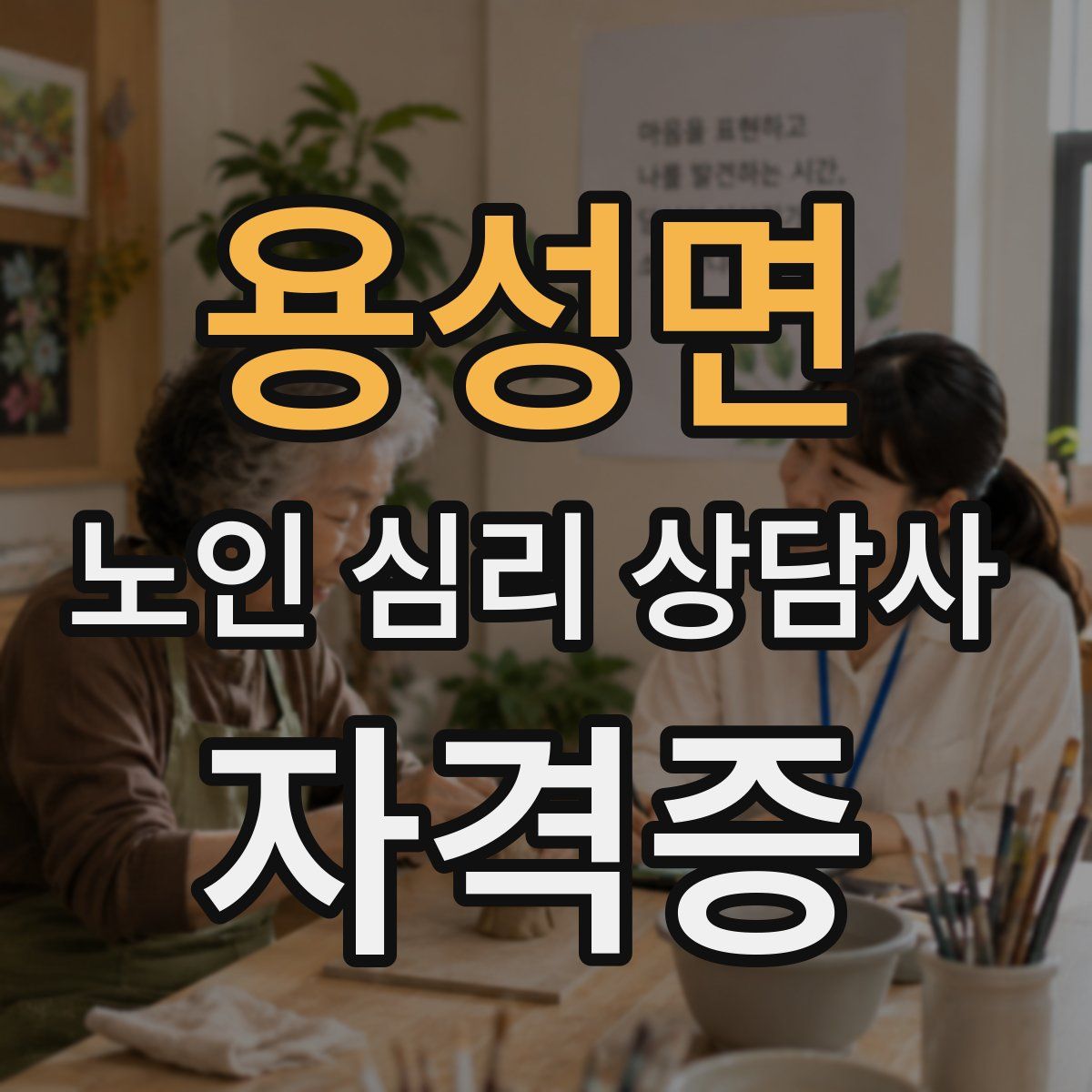 용성면 노인 심리 상담사 자격증