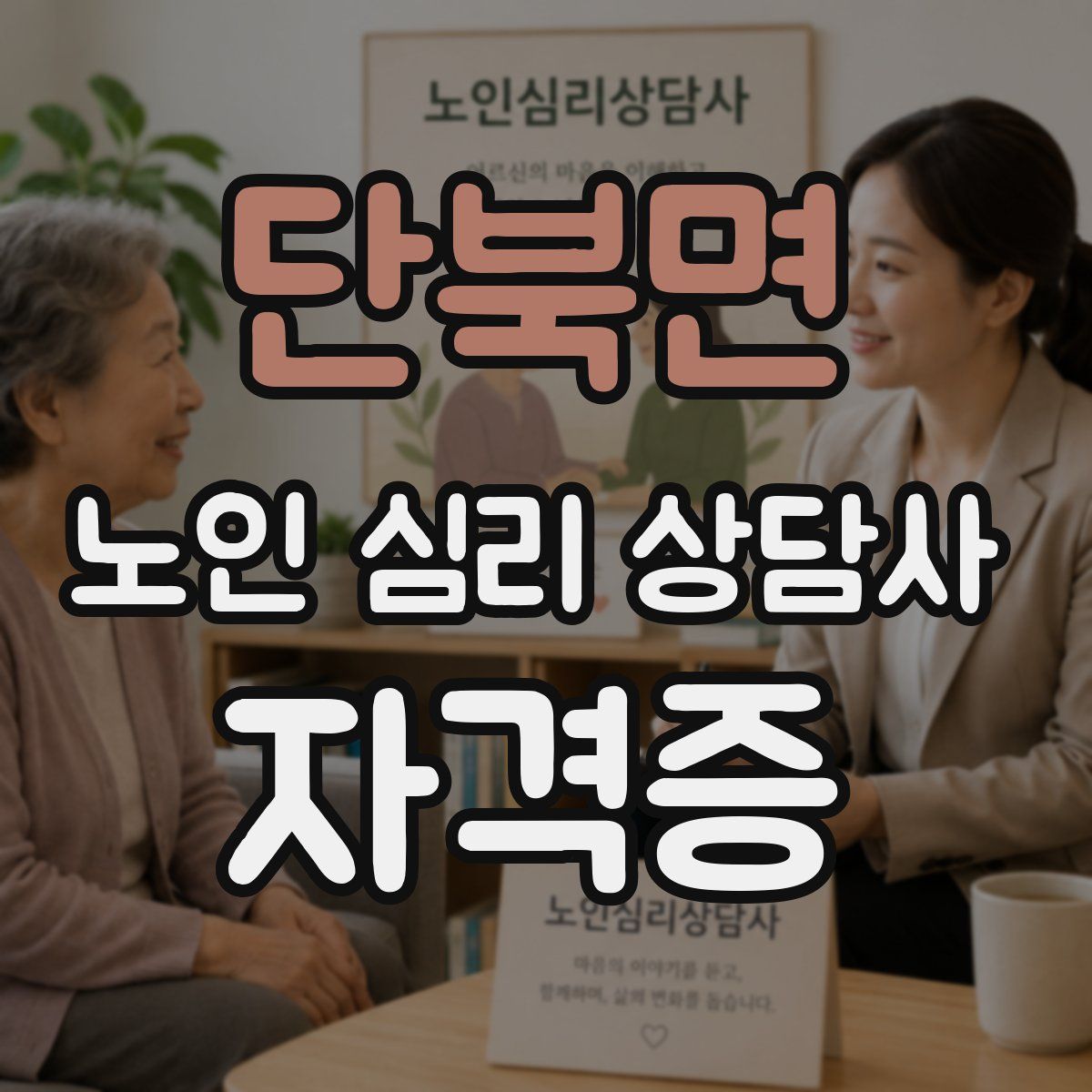 단북면 노인 심리 상담사 자격증
